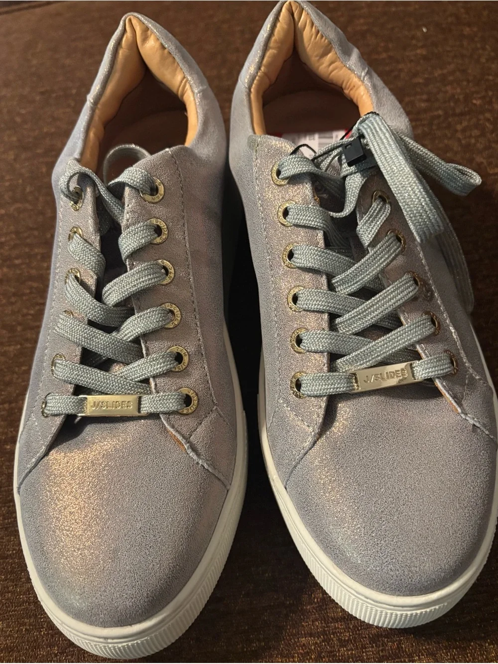 J/SLIDES Metallic Platform Lace-Up Sneaker